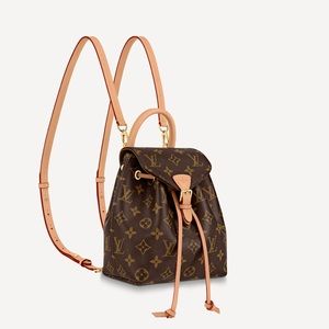 Louis Vuitton Monogram Montsouris BB Backpack- Natural Leather- EUC!